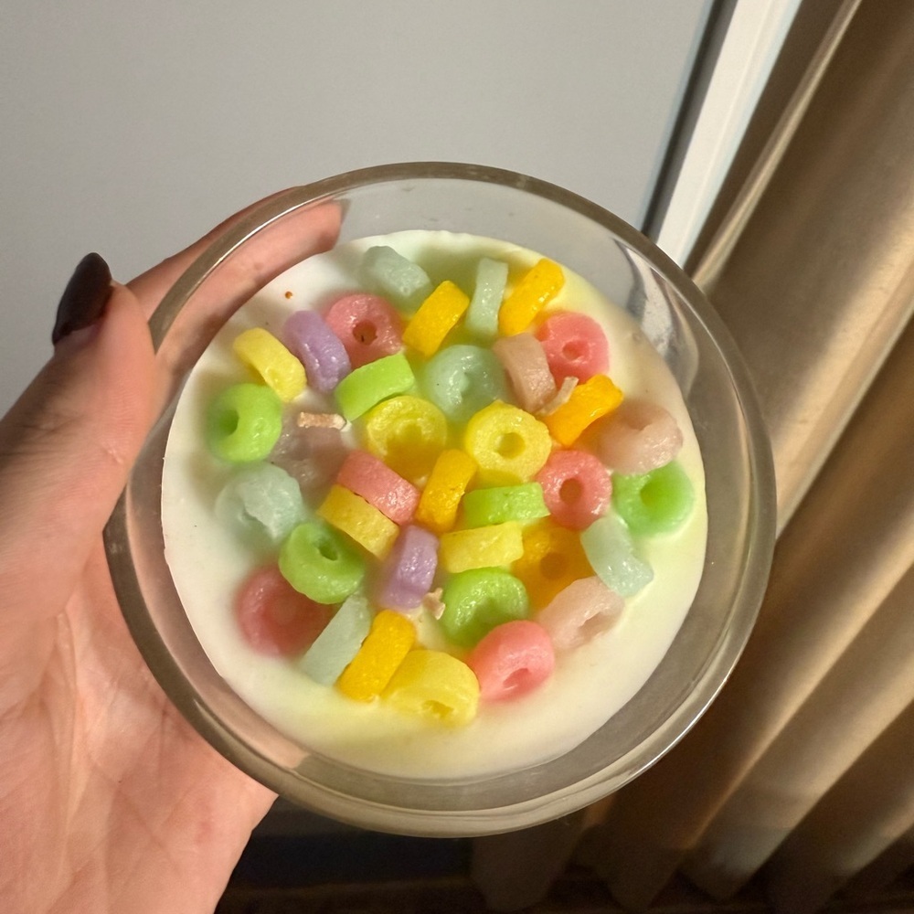 Colorful Cereal Bowl Candle